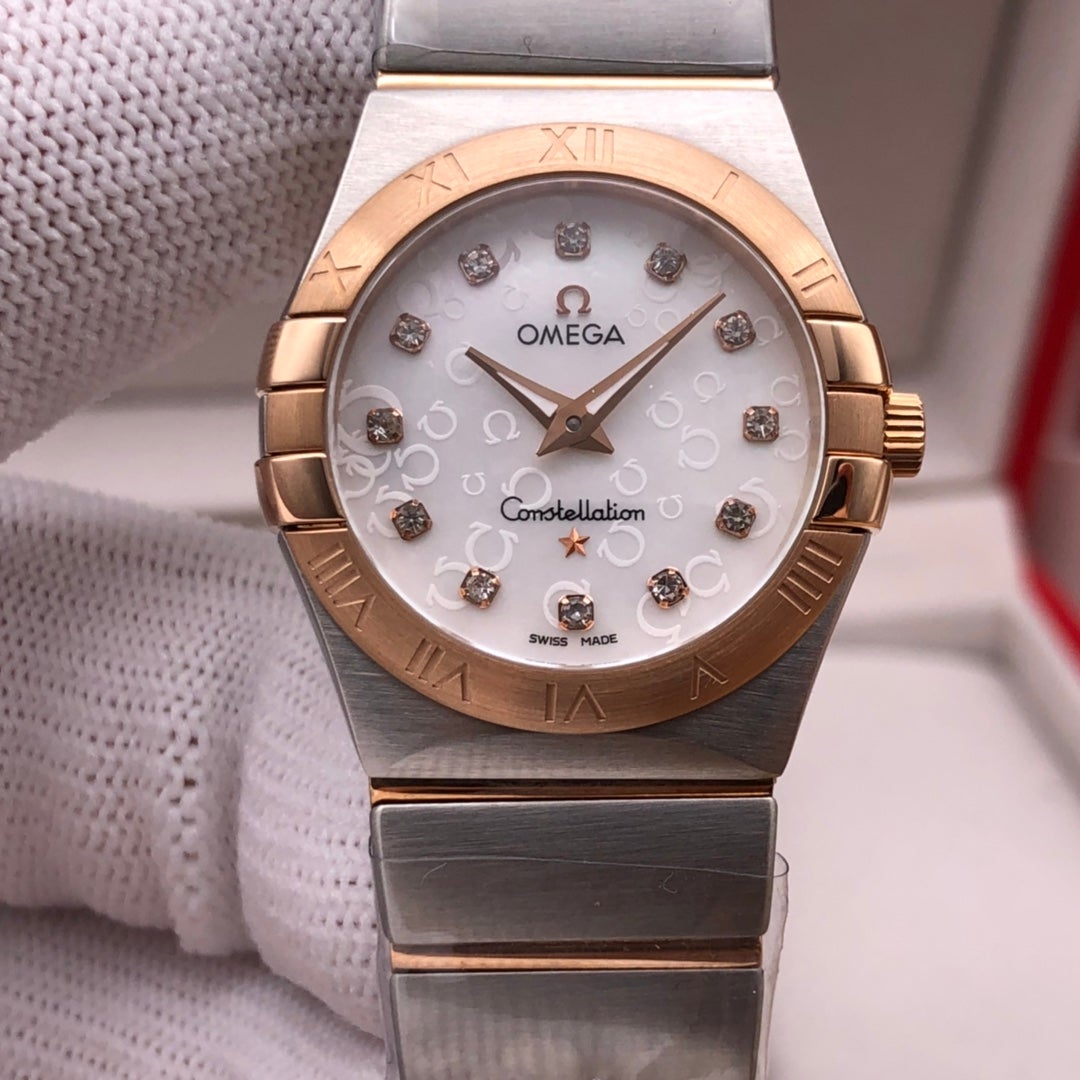 CONSTELLATION 27MM QUARTZ ROSE GOLD BEZEL MOTHER OF PEARL DIAL