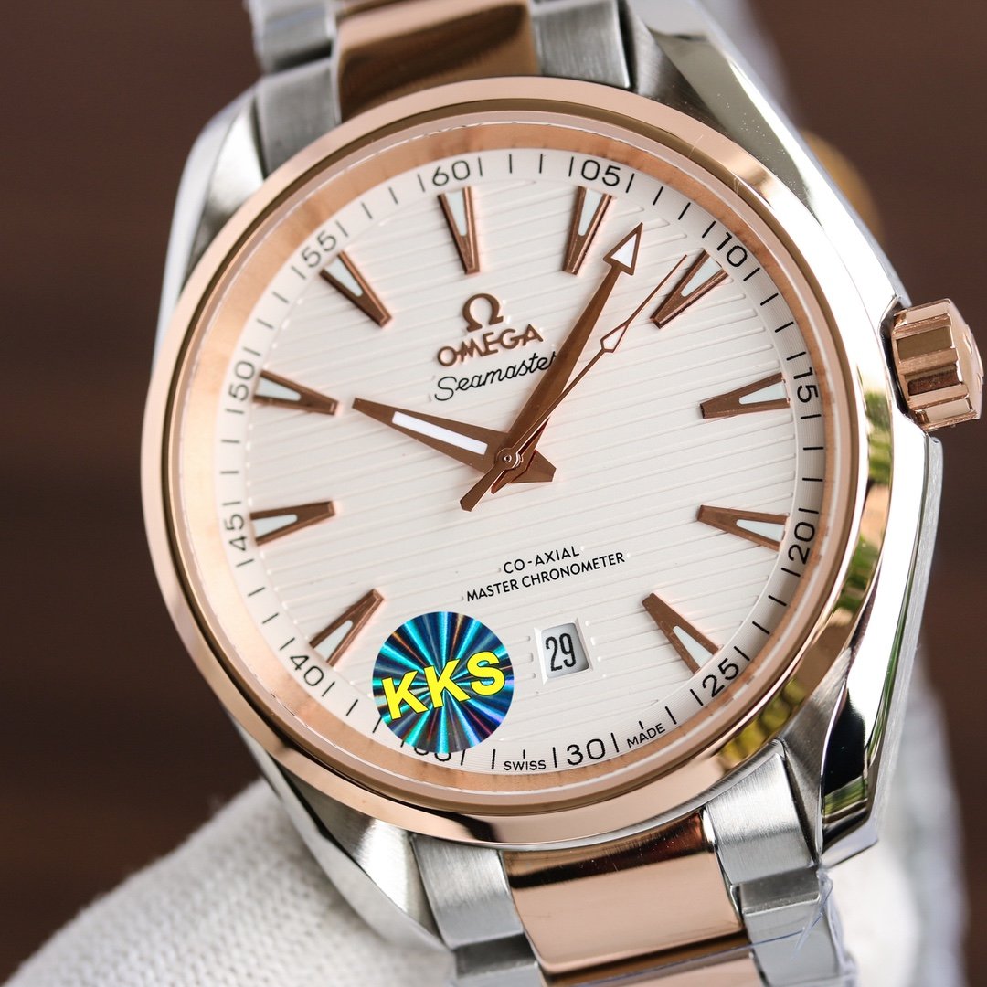 SEAMASTER AQUA TERRA 41MM ROSE GOLD CASE STEEL BRACELET