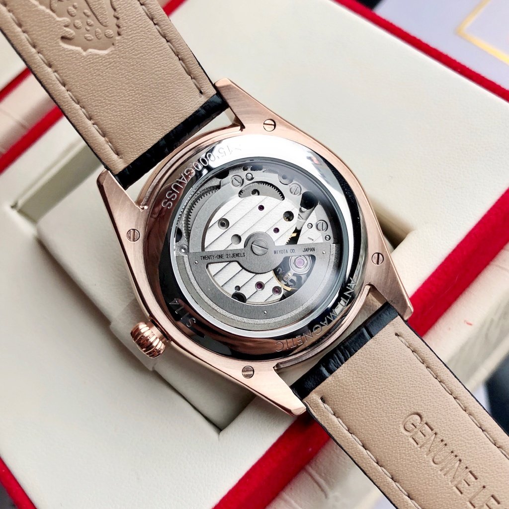 SEAMASTER SKELETON DIAL ROSE GOLD CASE LEATHER