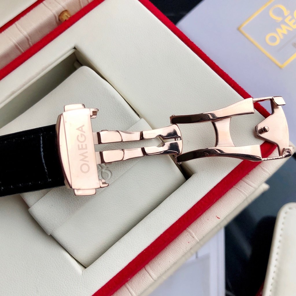 SEAMASTER SKELETON DIAL ROSE GOLD CASE LEATHER