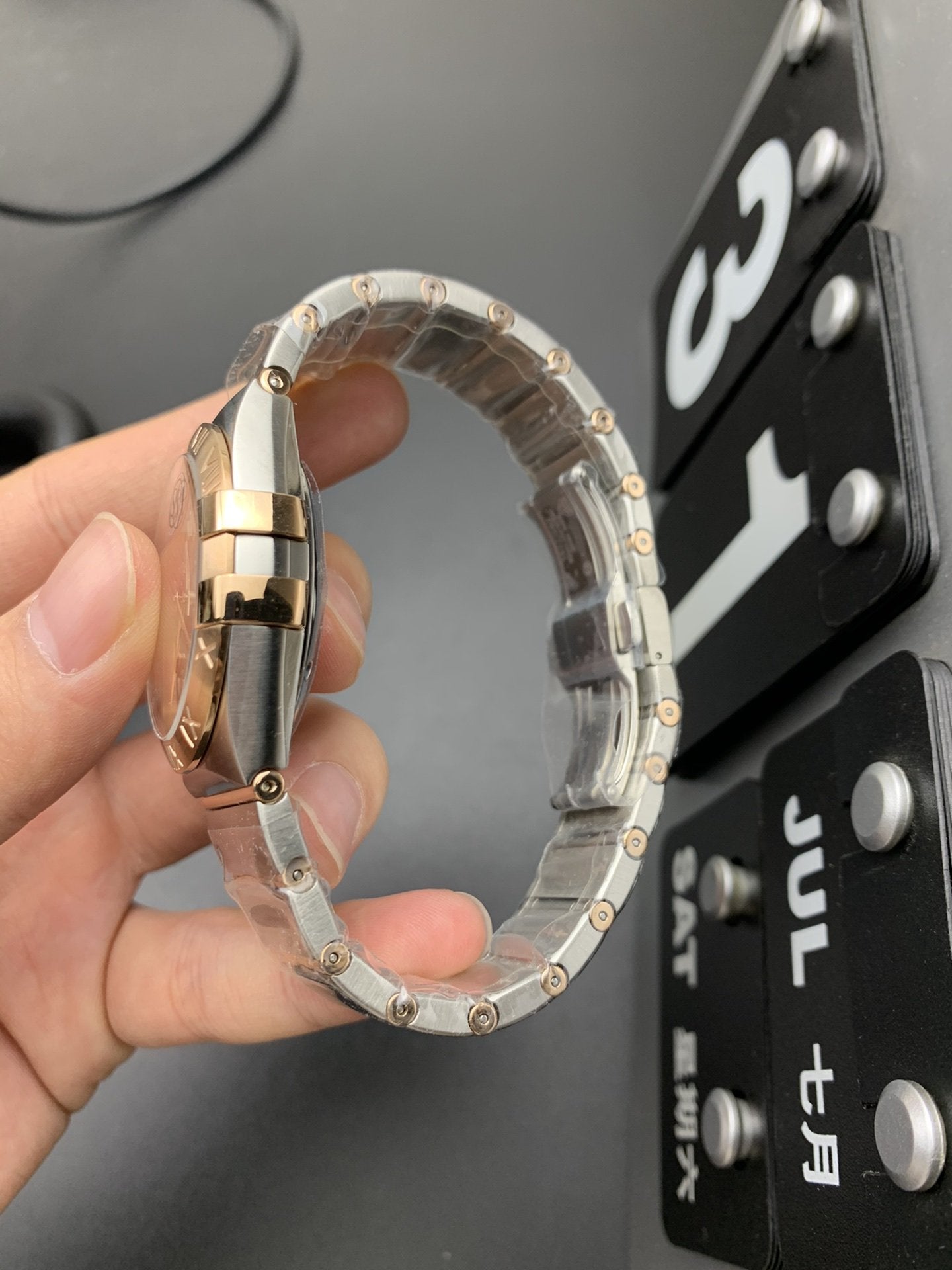 CONSTELLATION 41MM TWO-TONE GOLD STEEL GREY DIAL