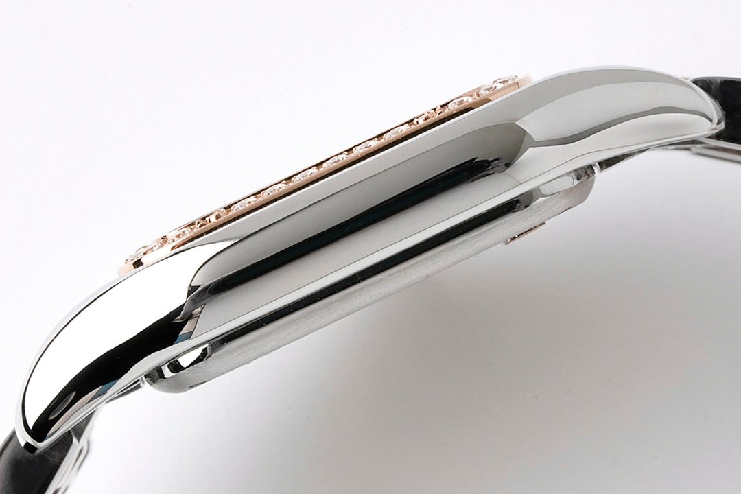 PANTHERE DE CARTIE 22MM QUARTZ ROSE GOLD STEEL WHITE DIAL