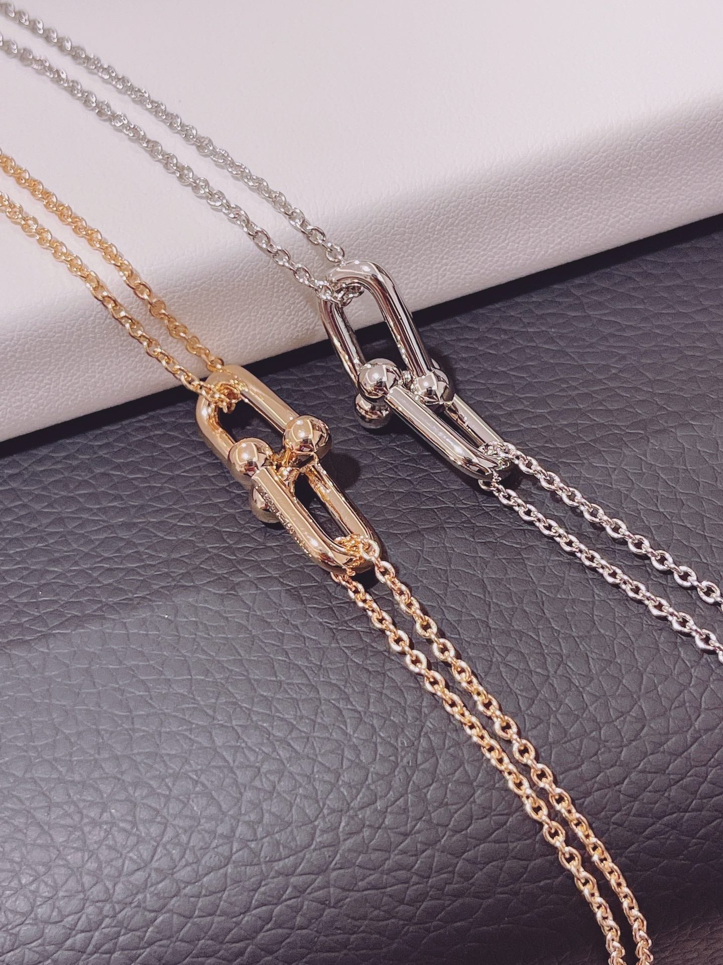 HARDWEAR DOUBLE LINK PEDANT SILVER NECKLACE