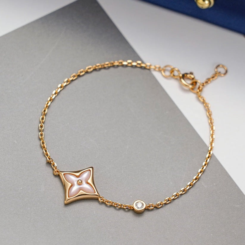 STAR 1 DIAMOND PINK GOLD BRACELET