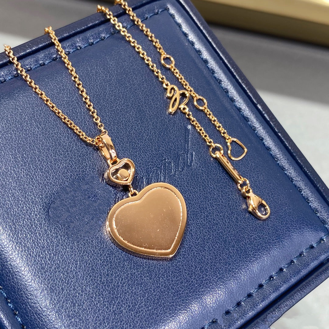 HAPPY HEART GOLD DIAMOND NECKLACE