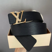 LV 40MM BELT GOLD BUCKLE BLACK EPI LEATHER