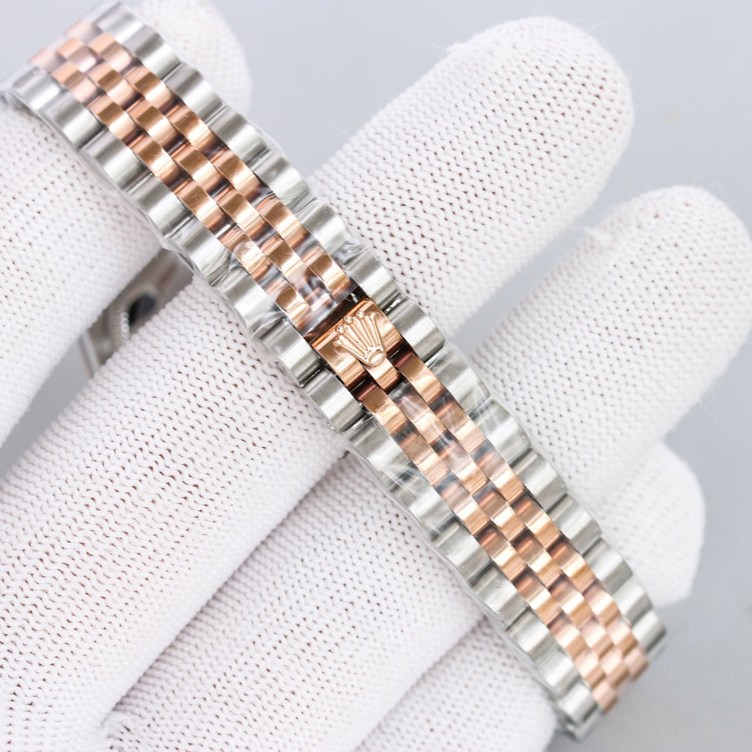 DATEJUST 31 TWO-TONE PINK GOLD STEEL GREY DIAL