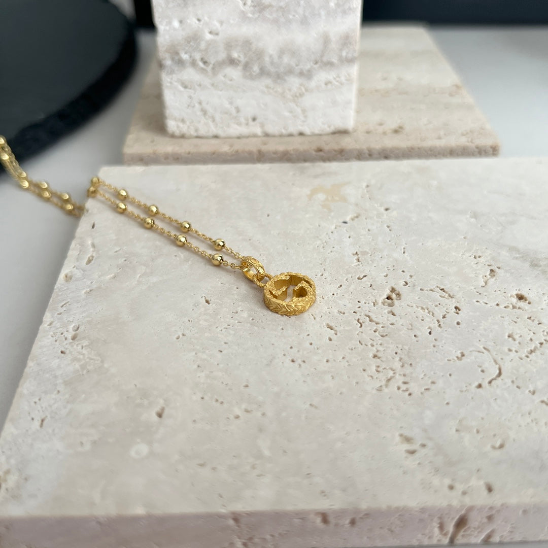 GG BALL CHAIN GOLD NECKLACE
