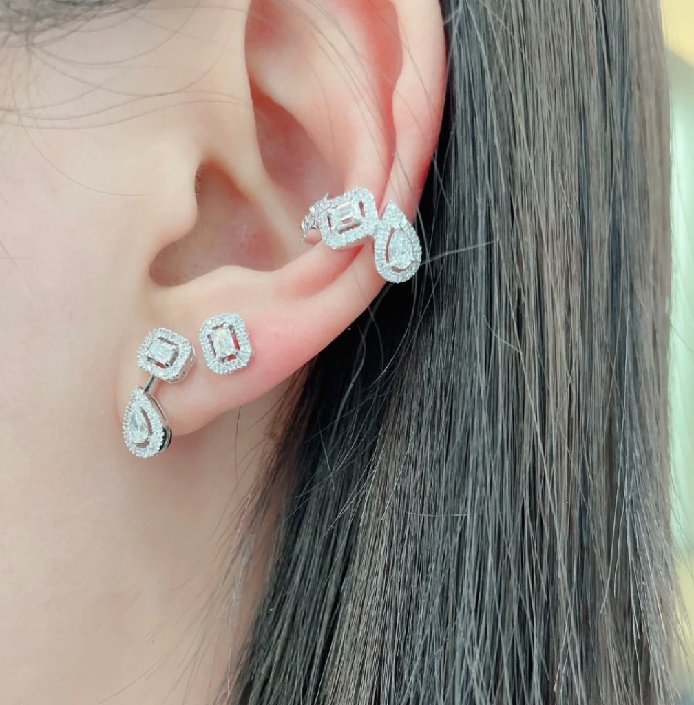 MY TWIN 2+1 DIAMOND STUD EARRINGS