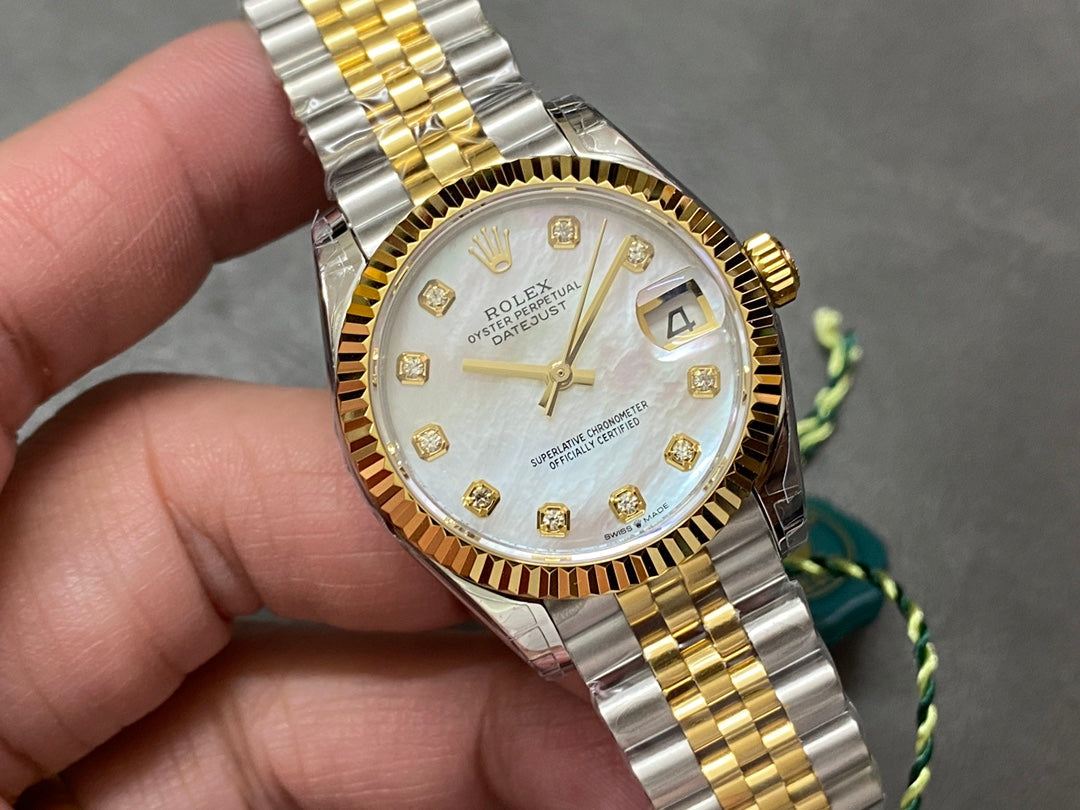 DATEJUST 31MM GOLD STEEL MOP DIAL