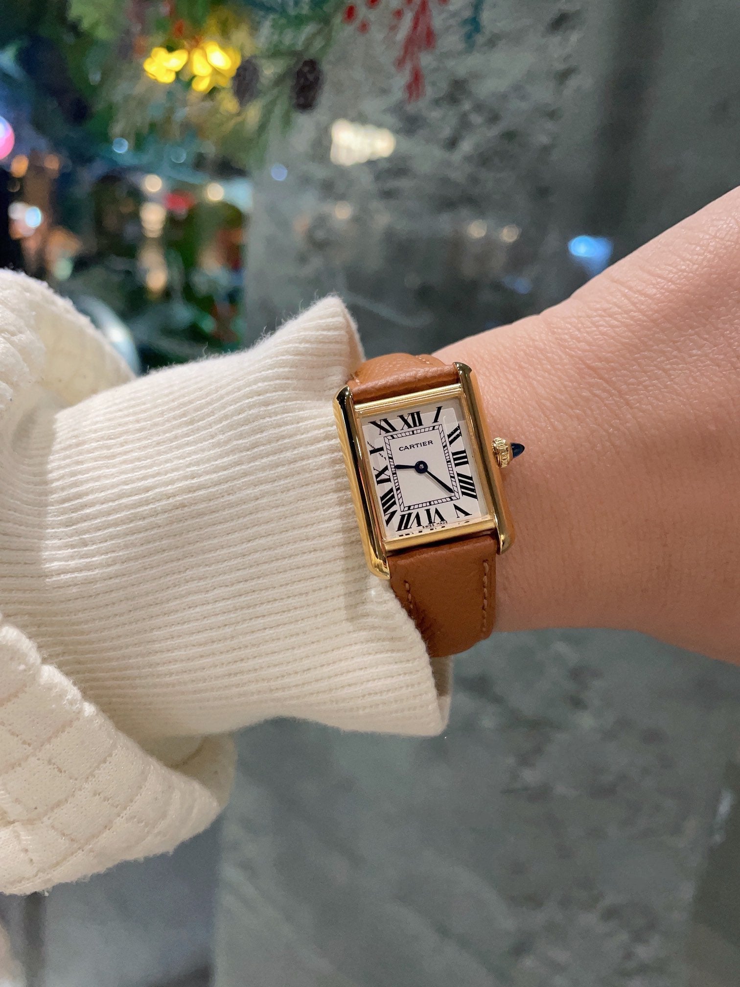 TANK MUST GOLD BROWN EPSOM LEATHER