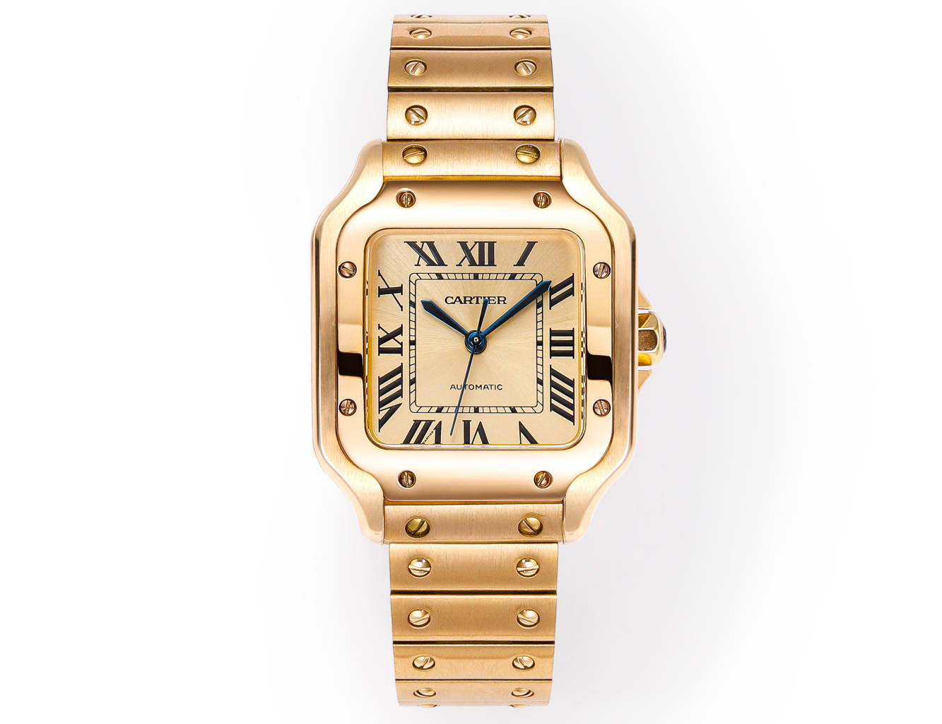 SANTOS LADY 35.1MM GOLD CASE GOLD DIAL
