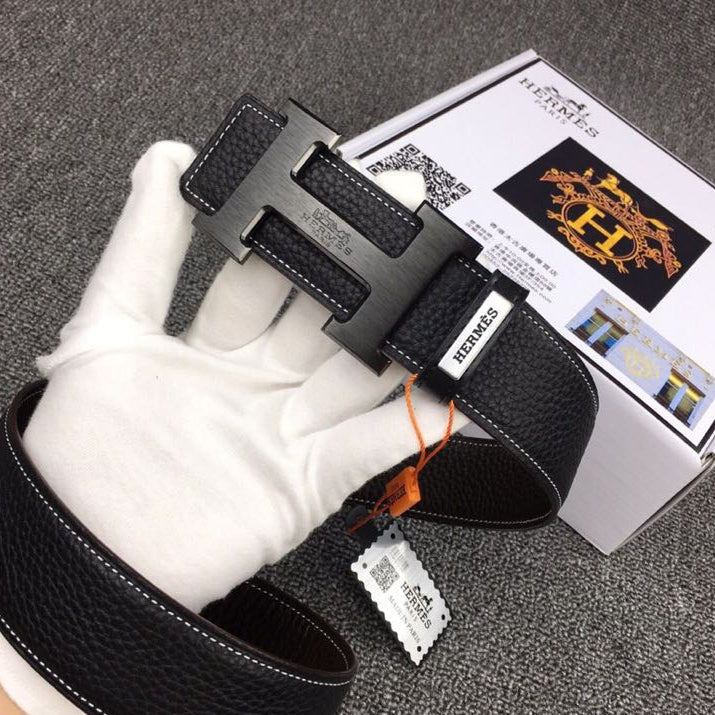 HM Original Belt 38mm Black Cowhide Black Buckle 620252