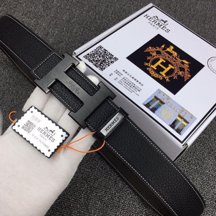 HM Original Belt 38mm Black Cowhide Black Buckle 620252