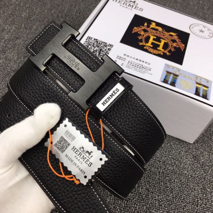 HM Original Belt 38mm Black Cowhide Black Buckle 620252