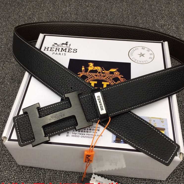 HM Original Belt 38mm Black Cowhide Black Buckle 620252