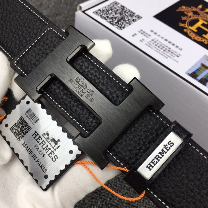 HM Original Belt 38mm Black Cowhide Black Buckle 620252