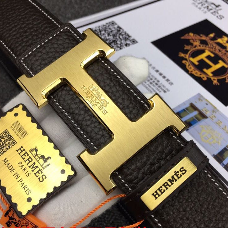 HM Original Belt 38mm Black Cowhide Gold Buckle 620253