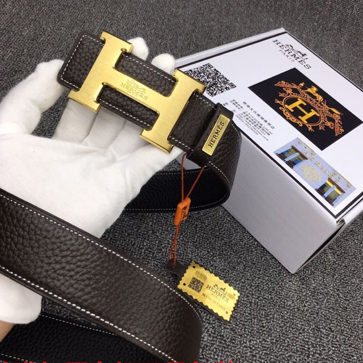 HM Original Belt 38mm Black Cowhide Gold Buckle 620253