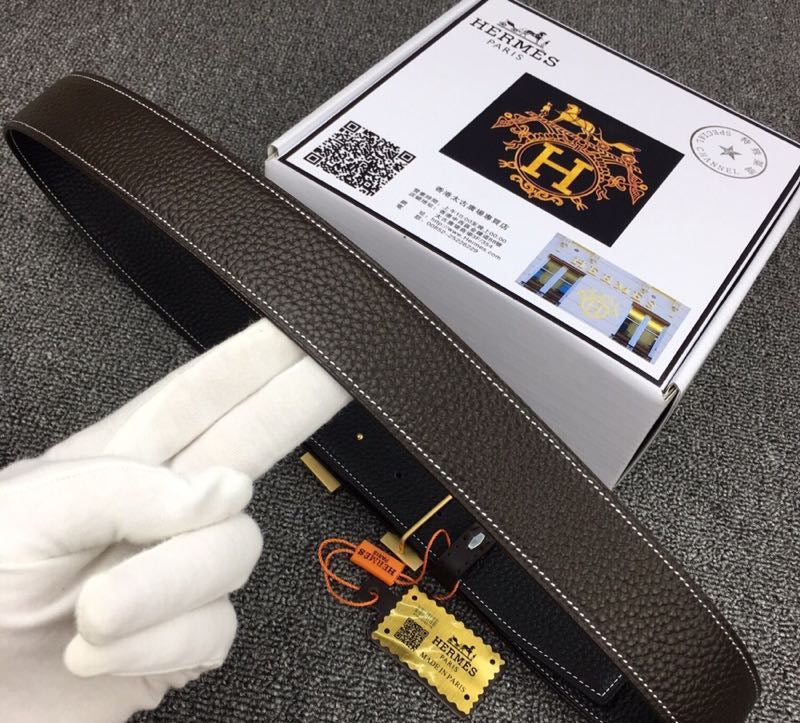 HM Original Belt 38mm Black Cowhide Gold Buckle 620253