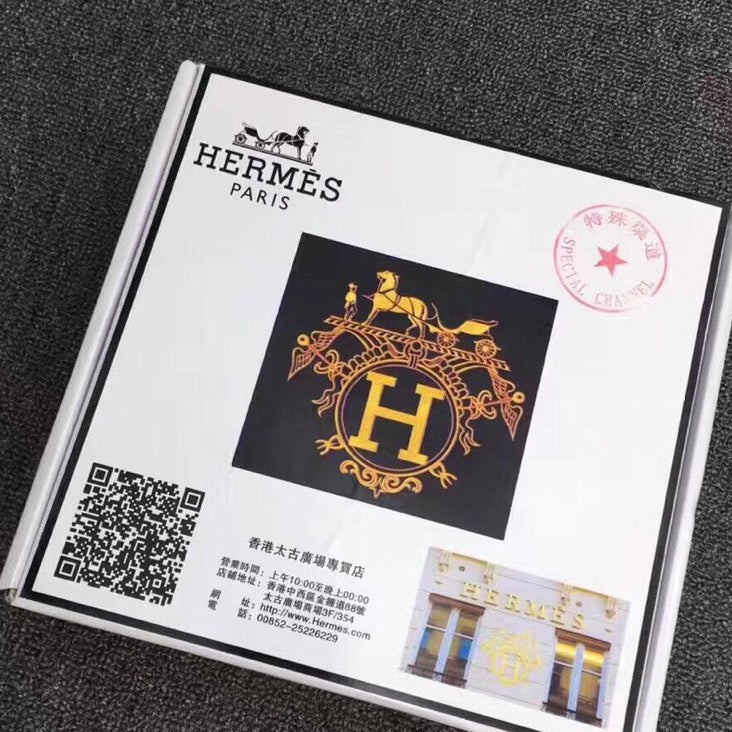 HM Belt 38mm Black Crocodile Leather Sliver Buckle 619362