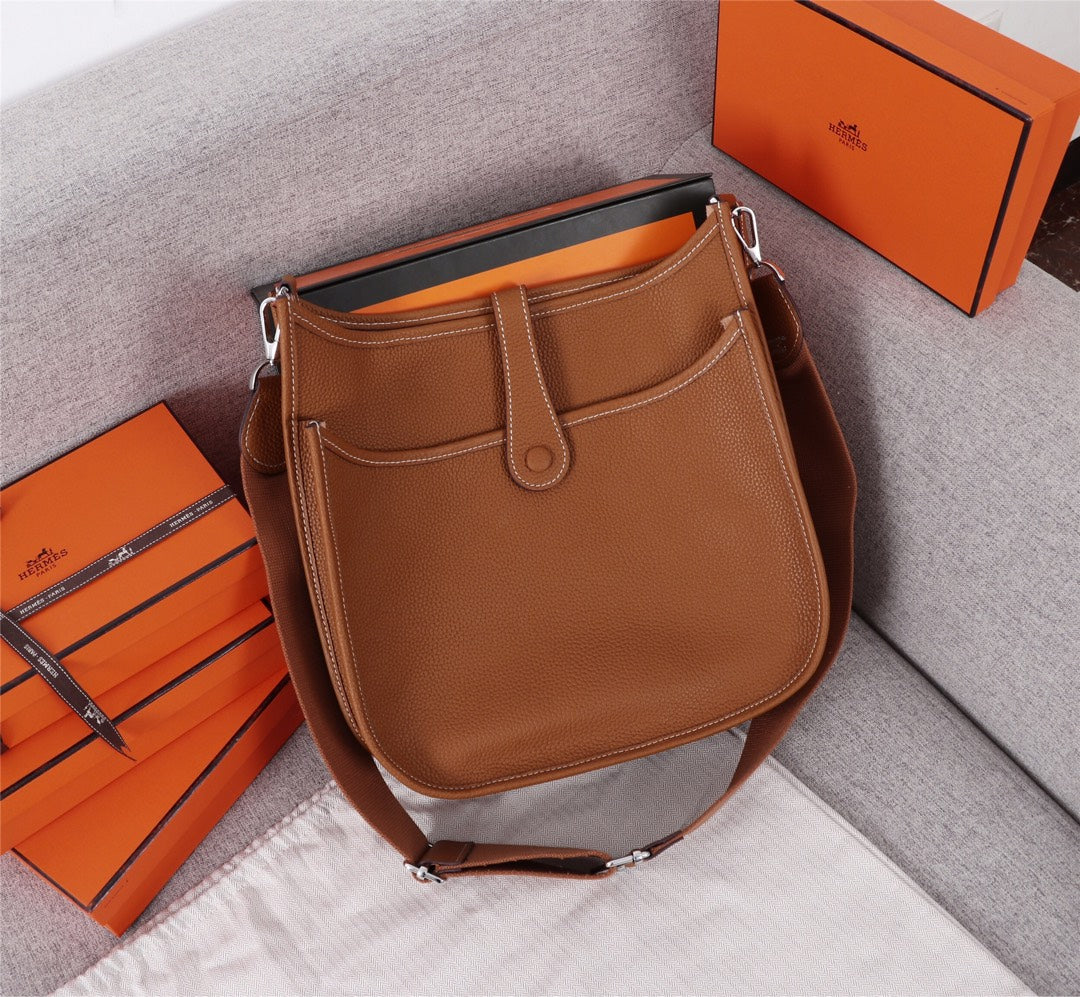 HM EVELYNE BAG 28 RUSSET TOGO