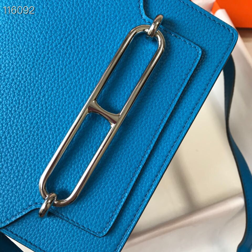 HM SAC ROULIS 19 COBALT TOGO LEATHER