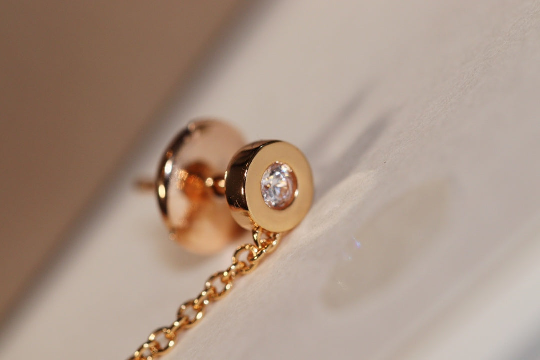 BVL EARRINGS DROP WHITE PINK GOLD