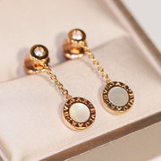 BVL EARRINGS DROP WHITE PINK GOLD