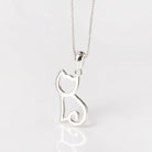 Korean Sweet Cat Necklace - Minimalist Silver Jewelry with Adorable Cat Pendant