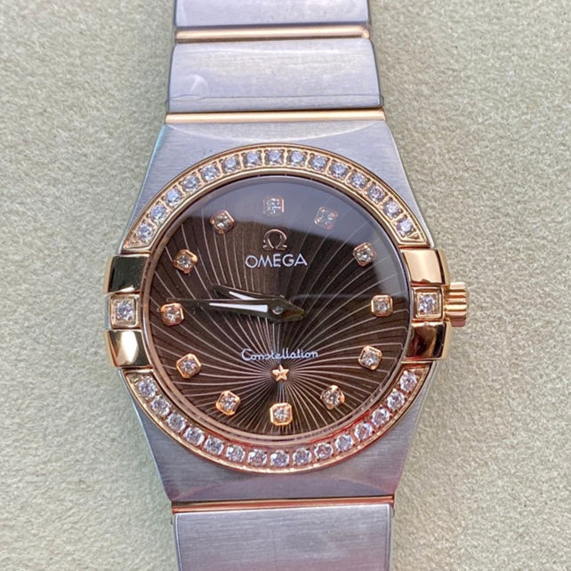 Omega  Constellation 27mm Quartz Chocolate Dial