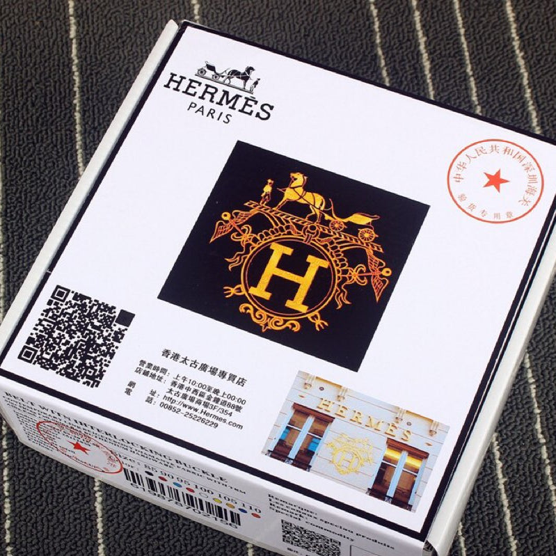 HM Original Belt 38mm Black Cowhide Sliver Buckle 620272