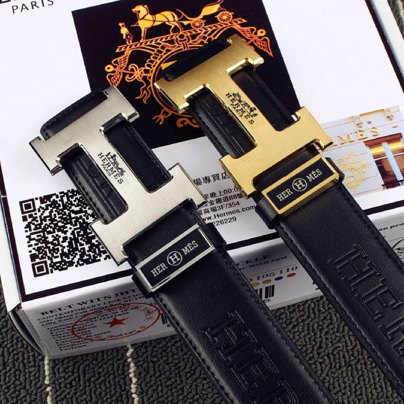 HM Original Belt 38mm Black Cowhide Gold Buckle 620273