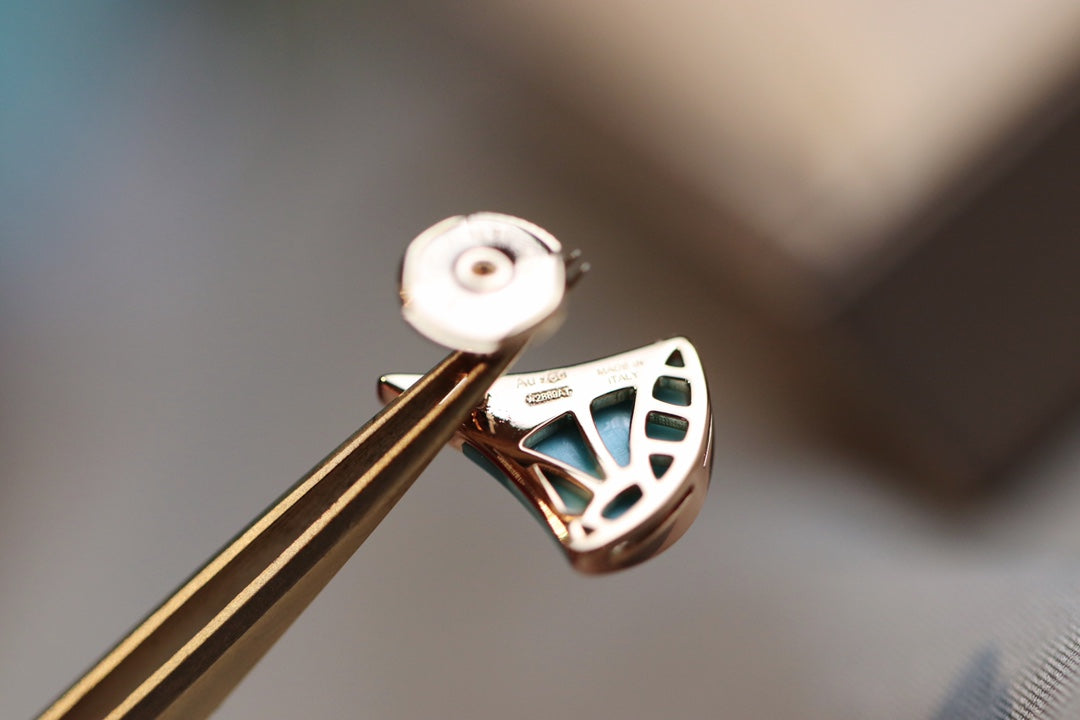 DIVAS DREAM EARRINGS TURQUOISE PINK GOLD