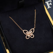 Graff Limited Edition Phantom Butterfly Pink Gold Necklace