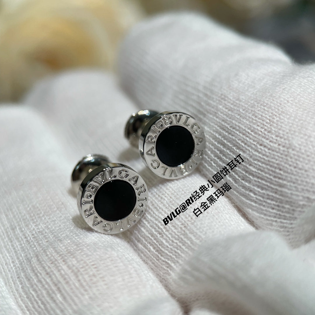 BVL EARRINGS CLUSTER BLACK GOLD PINK