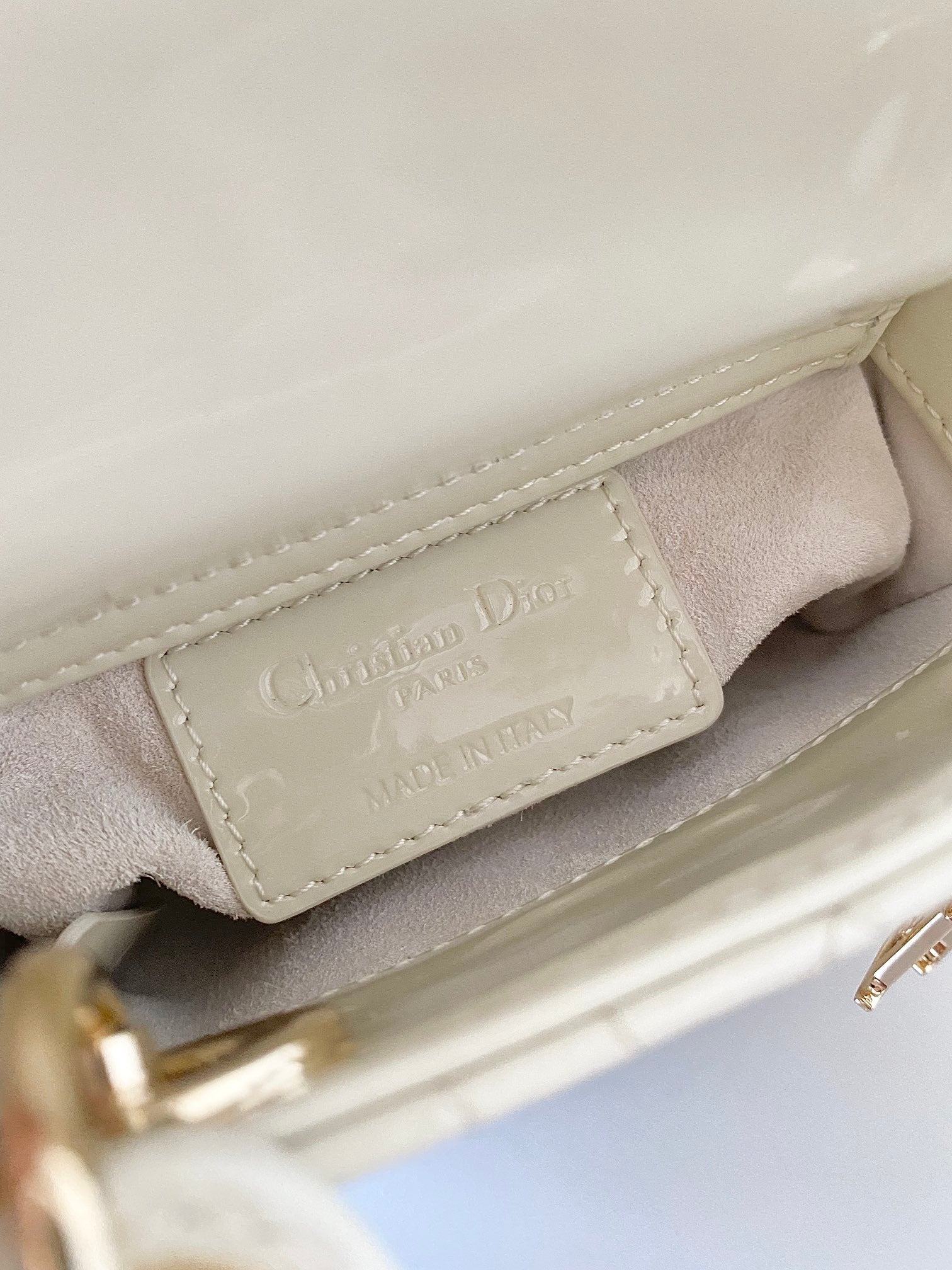 micro lady 12 white patent calfskin