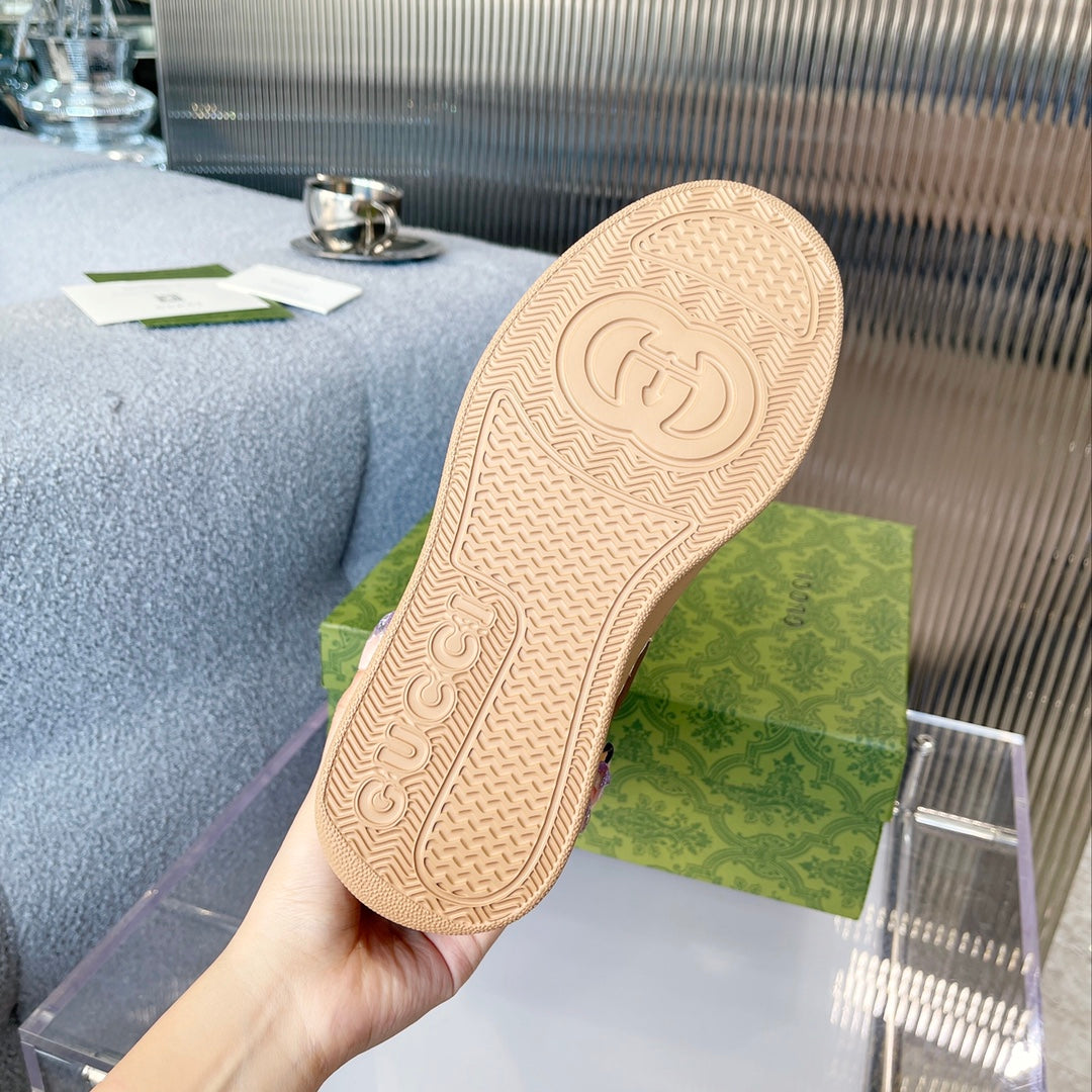 Gucci 2025 Monogram Boot Brown Beige Ebony Wool Canvas Calfskin 564684