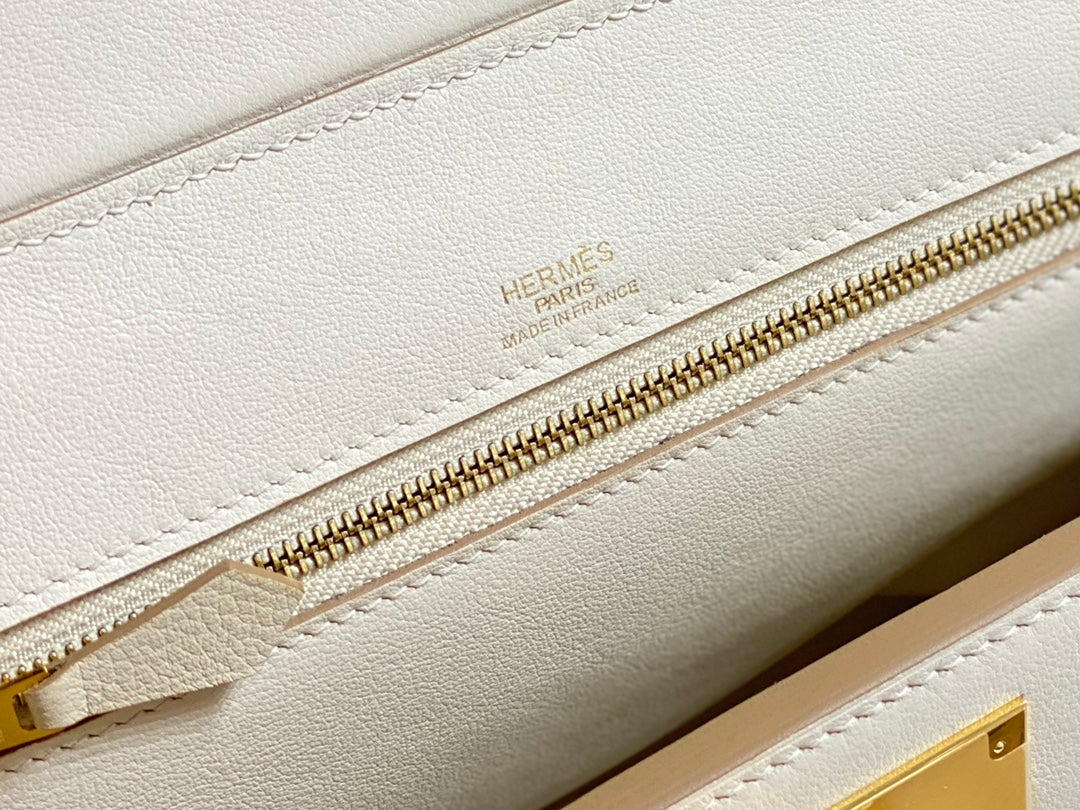 HM 24/24 Mini Bag 21cm Cream Evercolor Gold Hardware