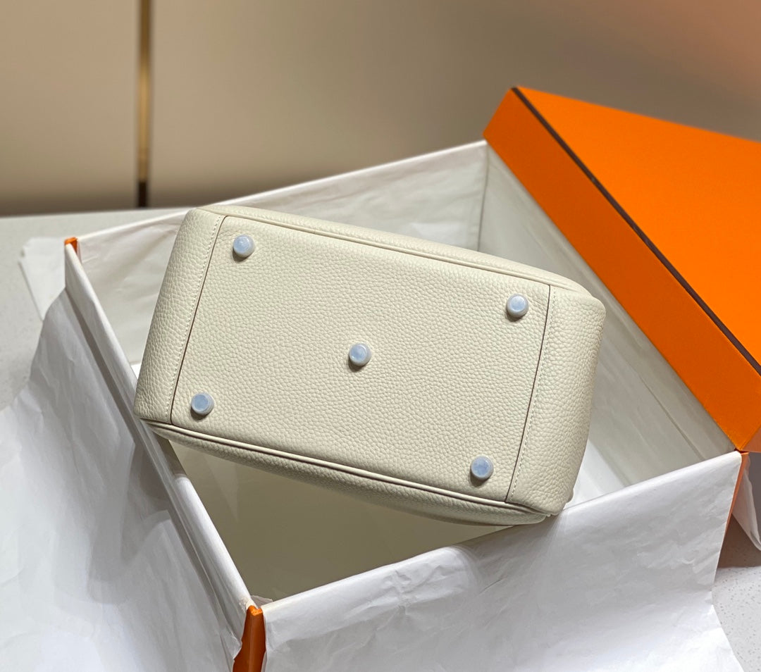 HM LINDY 30 BAG WHITE TAURILLON CLEMENCE LEATHER