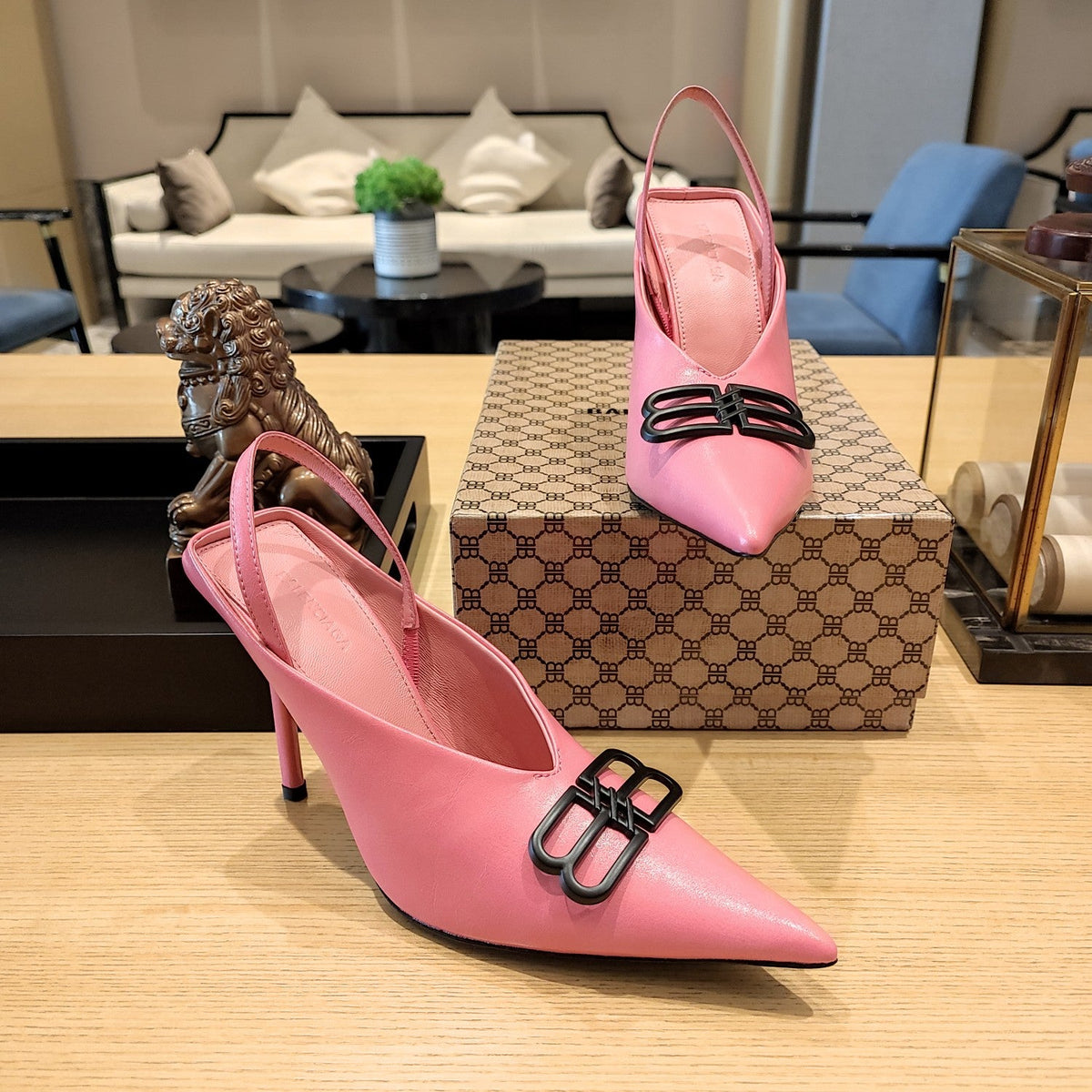 Balenciaga 26s High Heel 100 Pink Cowhide 681201