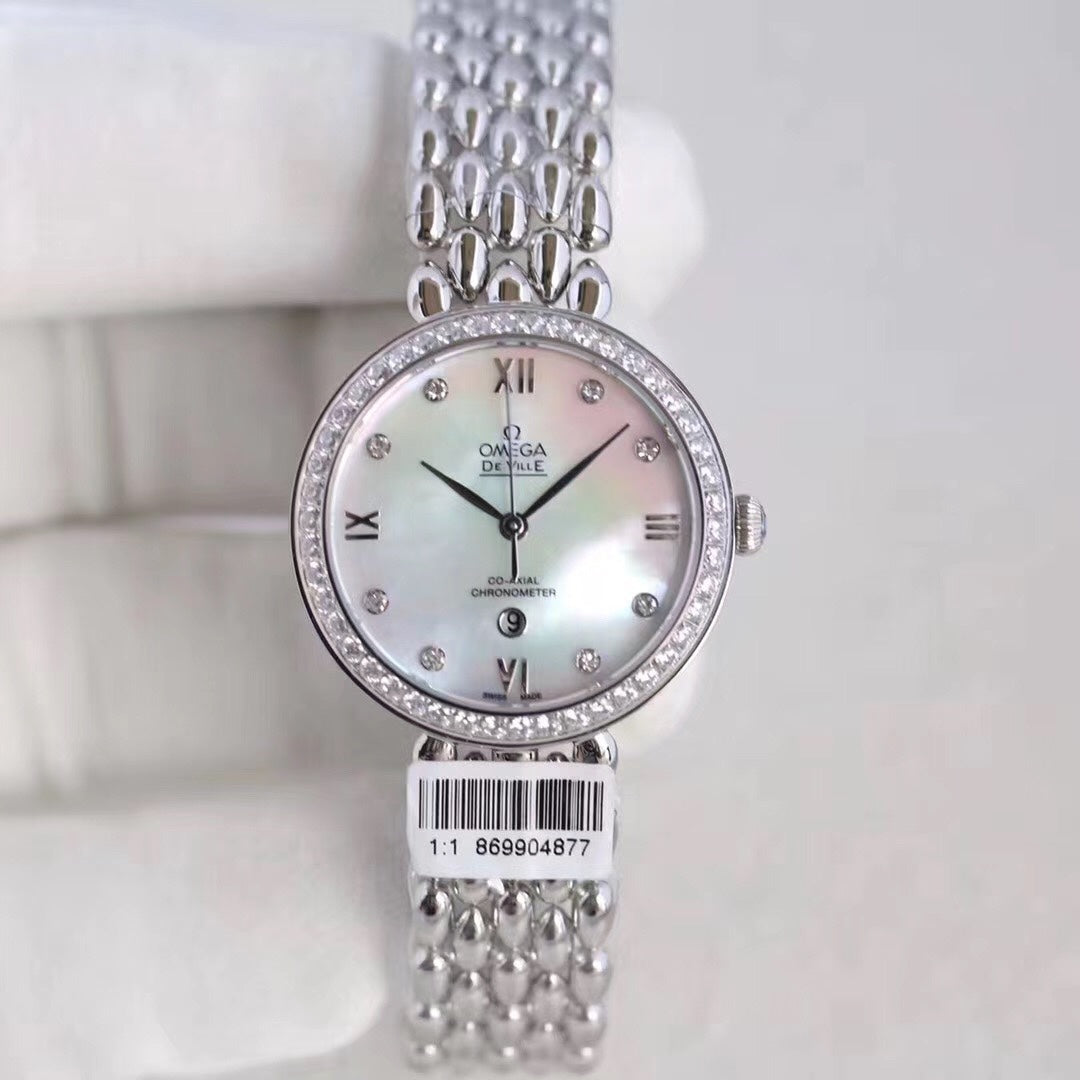 Omega De Ville 32.7mm Diamond Mop Pearl Dial