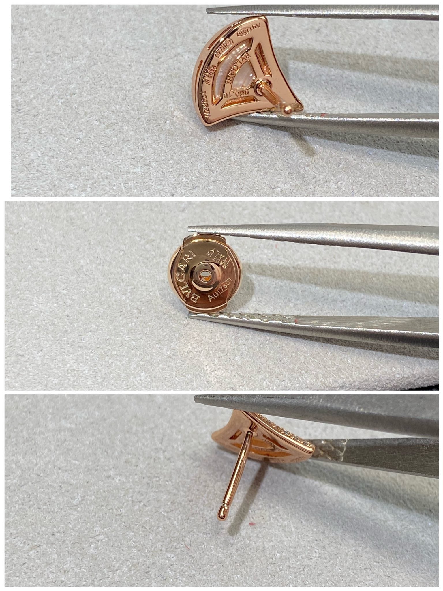 DIVAS DREAM EARRINGS PINK GOLD DIAMOND