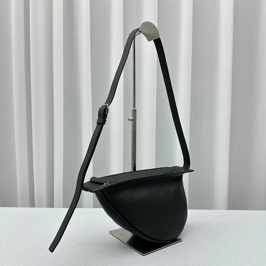 The Row 2025 Slouchy Banana 34cm Black Leather