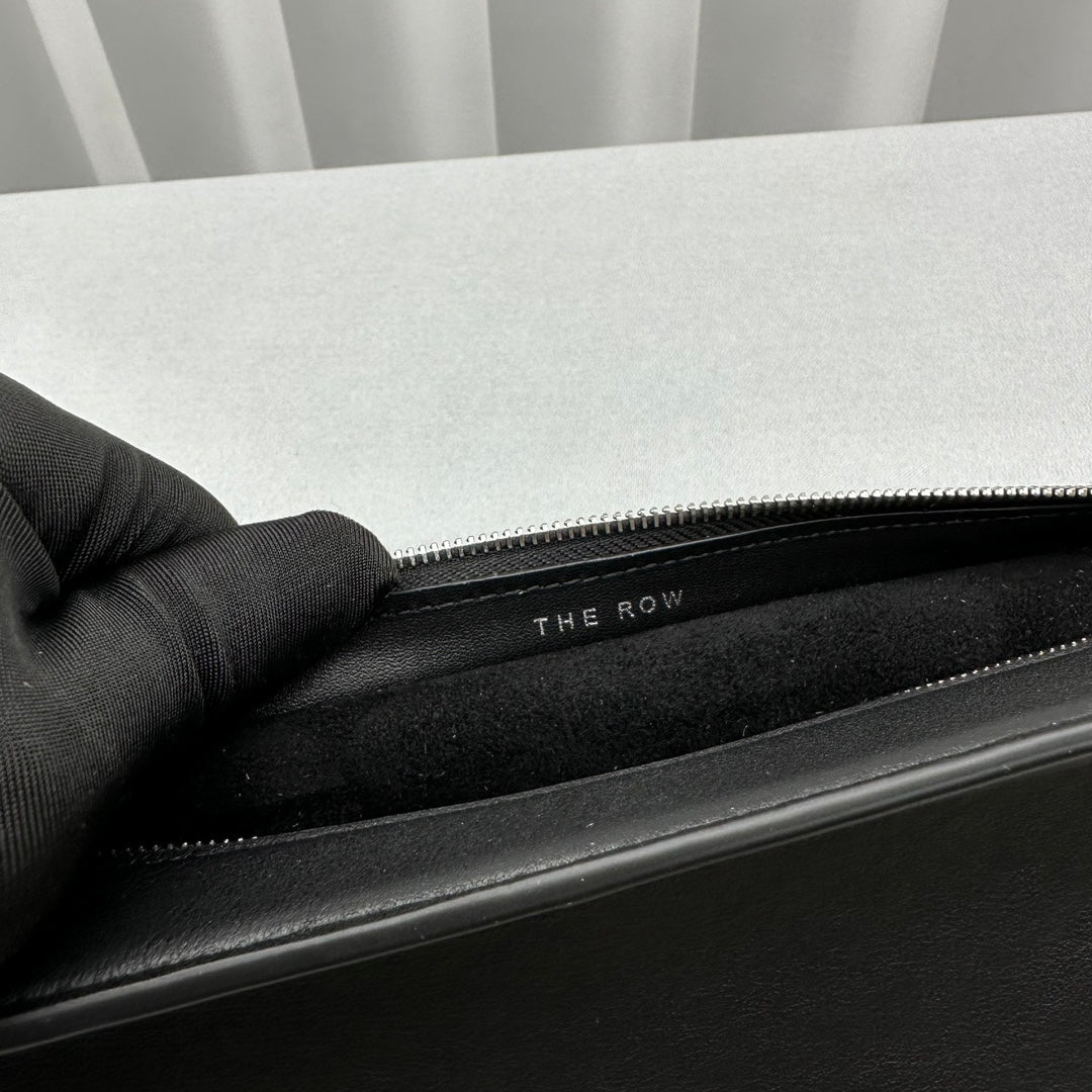 The Row 2025 Slouchy Banana 34cm Black Leather