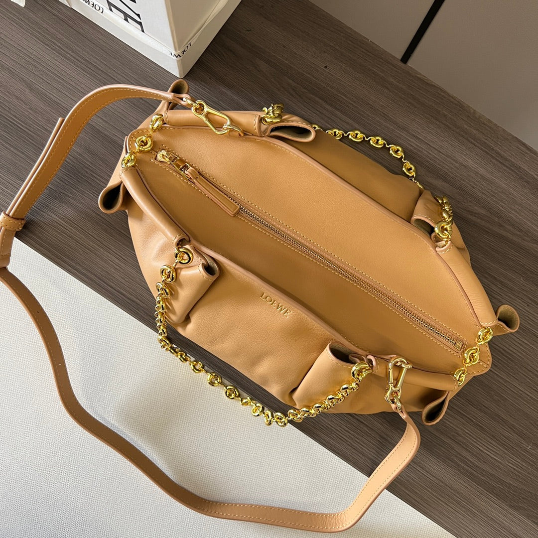 Loewe Small Dumpling Bag 35 Light Tan Calfskin 280639
