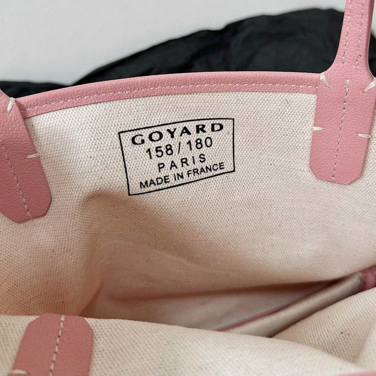 ANJOU MINI BAG 20 IN BABY PINK CALFSKIN AND GOYARDINE CANVAS
