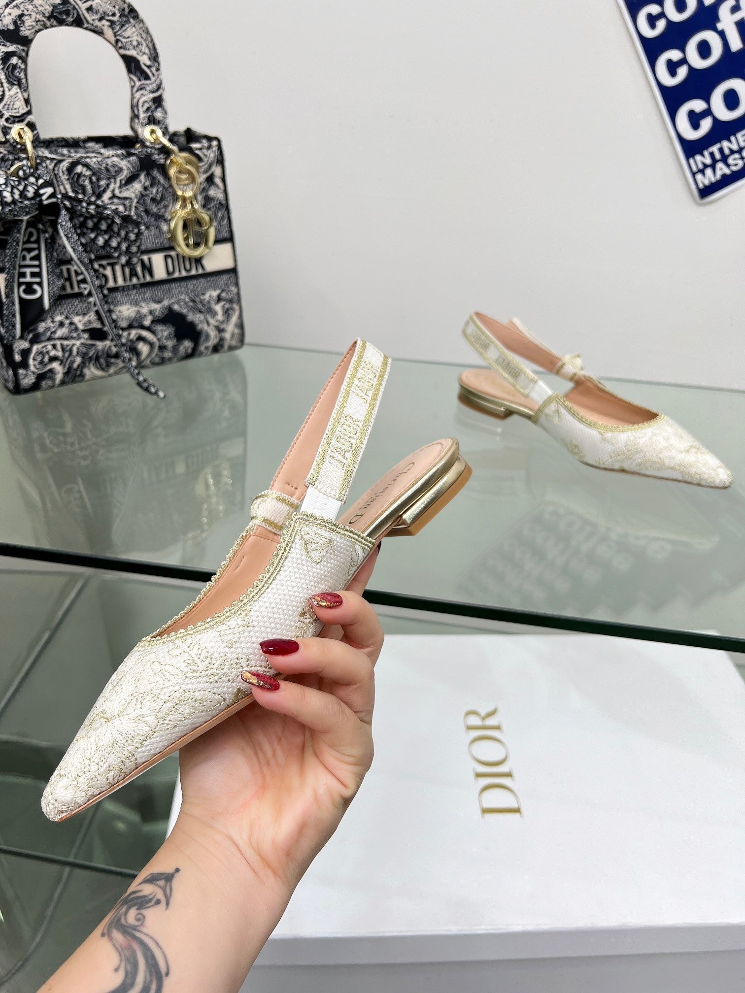 CD 25 Slingback Pump Cream Transparent Mesh