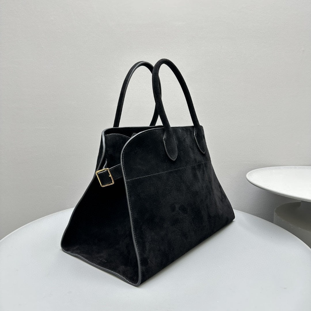 The Row Margaux 15 38cm Tote Bag In Suede