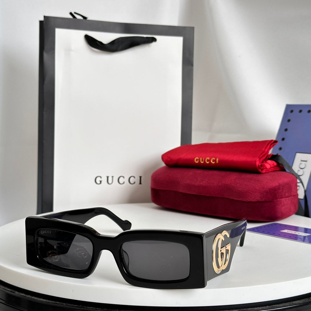 RECTANGULAR FRAME SUNGLASSES GG1425S IN ACETATE EMBOSSED LOGO